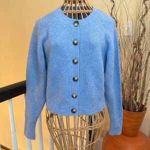 Aqua Blue cashmere cardigan